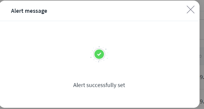 Alert Price Confirmation